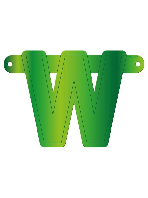 Banner letter W lime groen main product photo