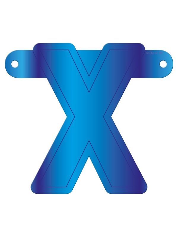 Banner letter X blauw main product photo