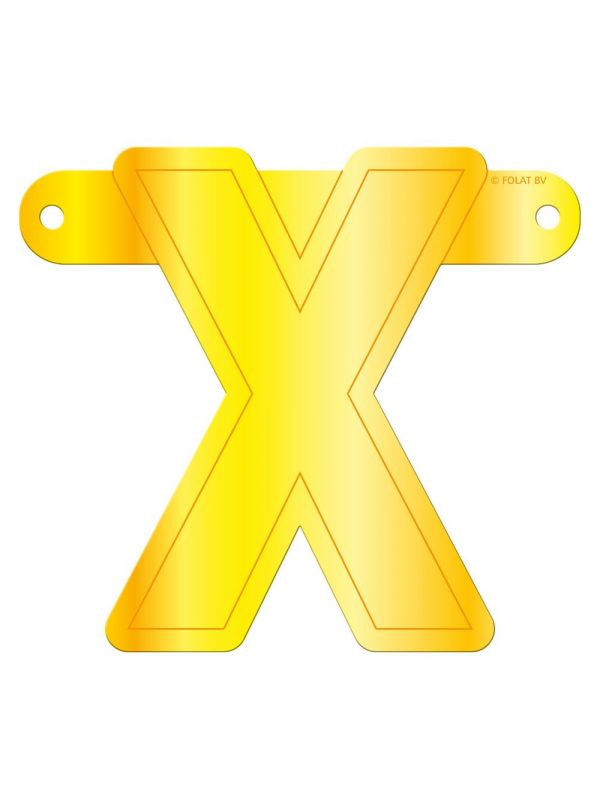 Banner letter X geel