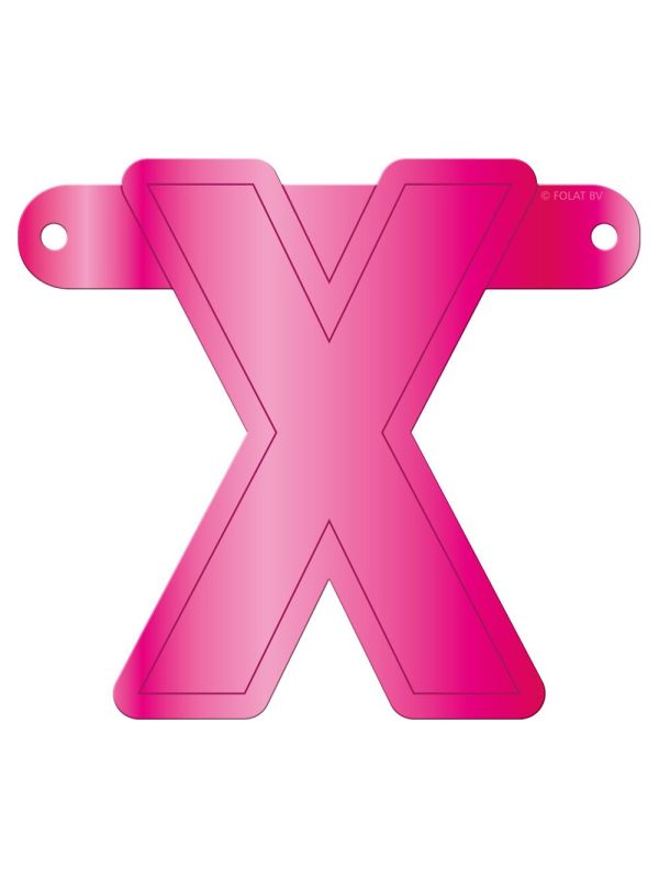 Banner letter X magenta