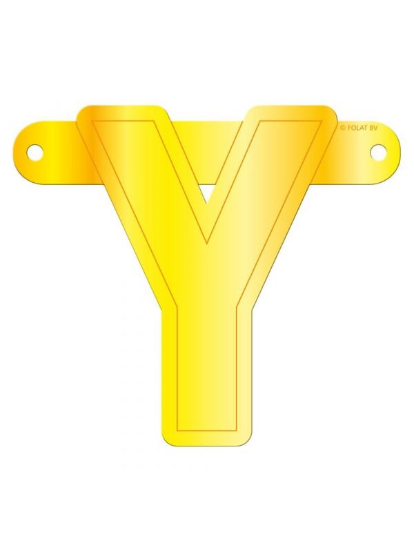 Banner letter Y geel