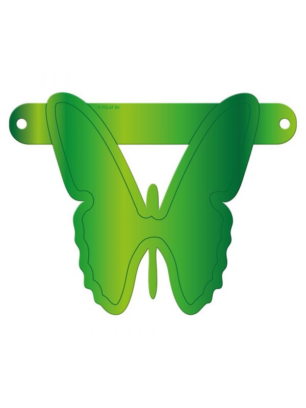 Banner Vlinder lime groen