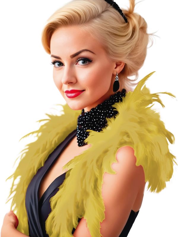 Basic boa gele veren main product photo