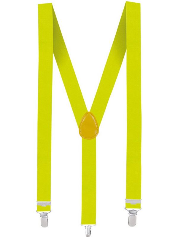 Basic bretels neon geel