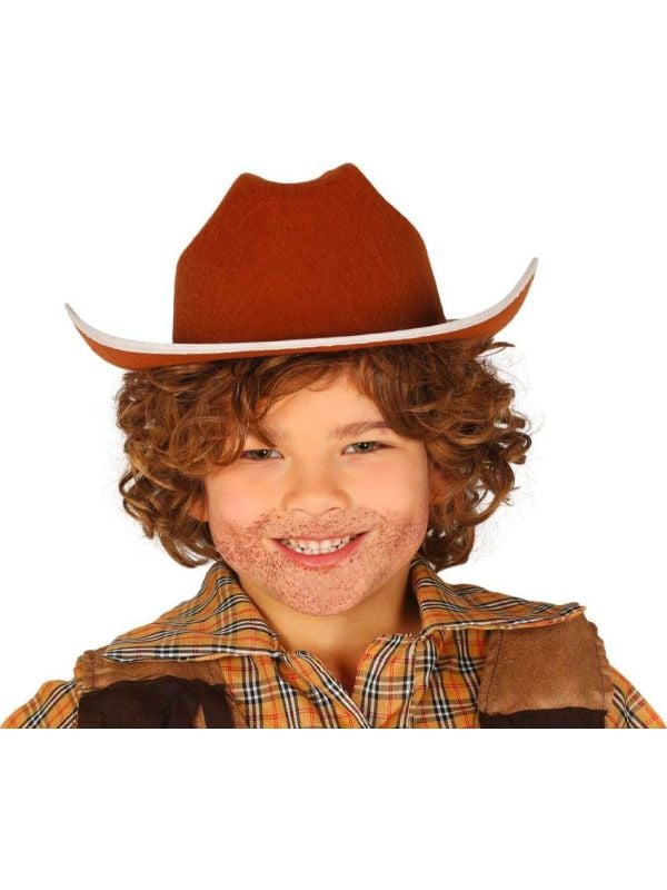 Basic cowboyhoed bruin kinderen