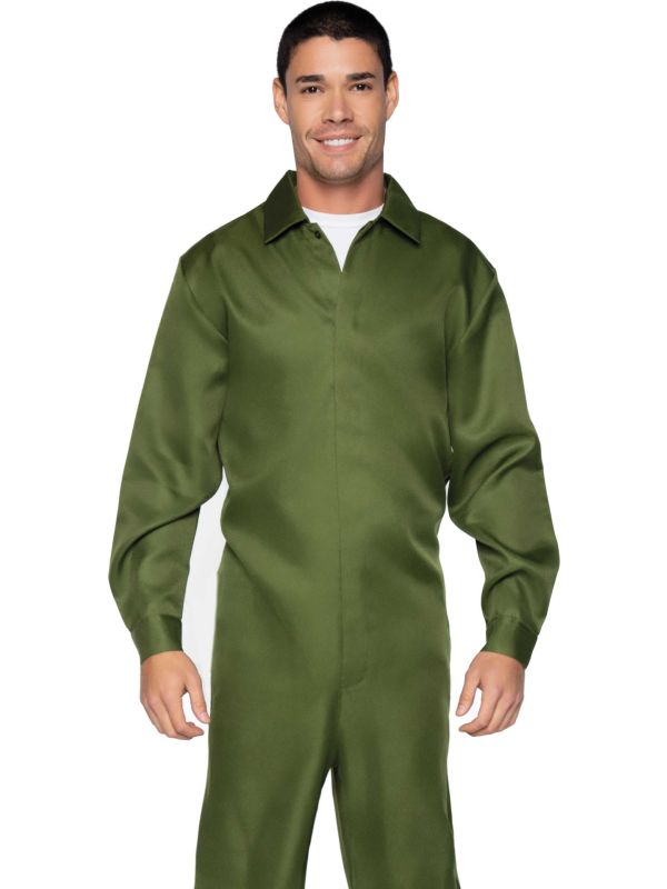 Basic overall legergroen main product photo