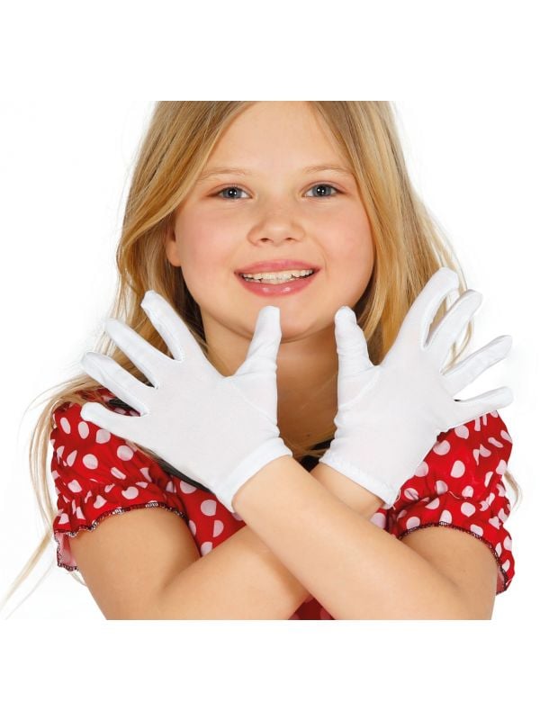 Basic witte handschoenen kind