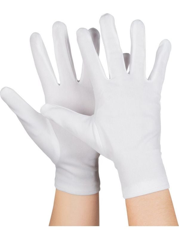 Basis korte handschoenen wit