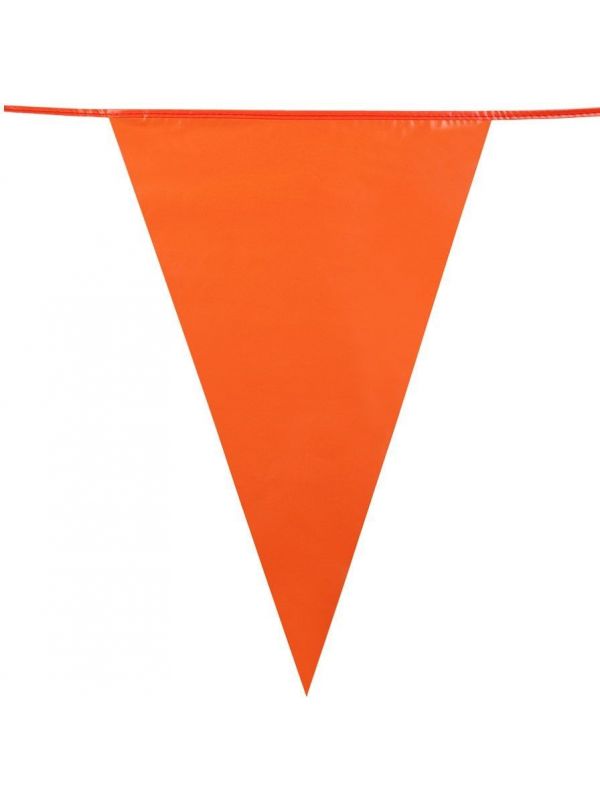 Basis oranje vlaggenlijn 10 meter 30cm