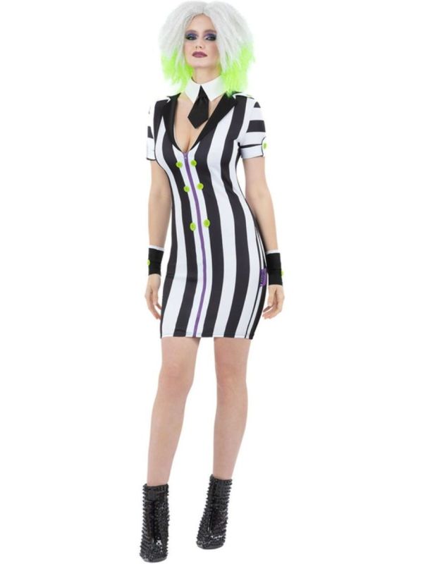 Beetlejuice Jurkje Dames Zwart en Wit main product photo