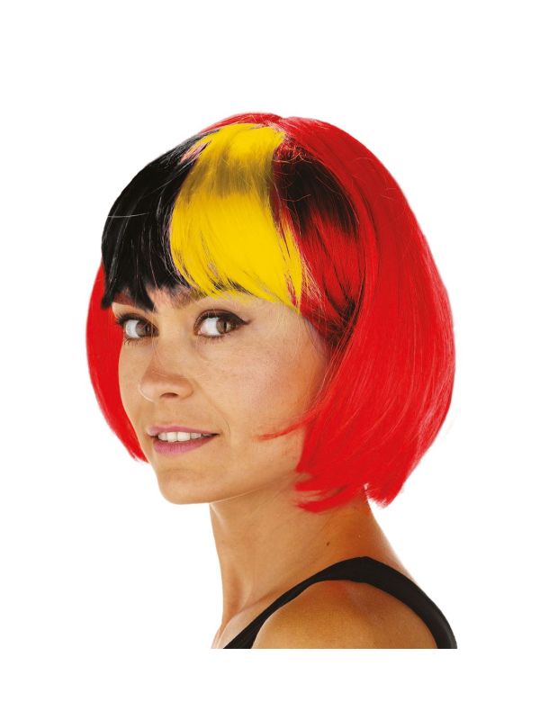 Belgie supporter bobline pruik