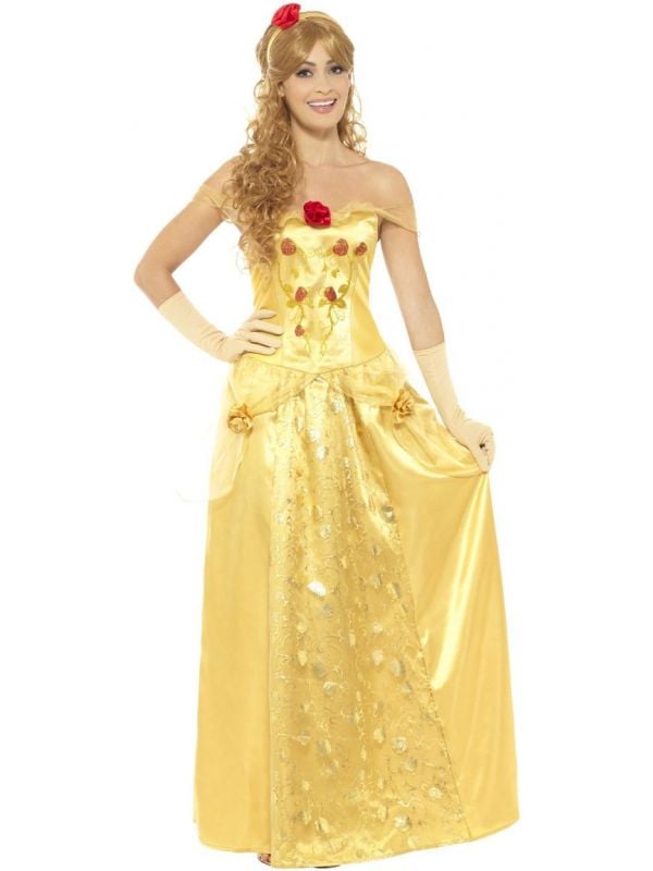 Belle en het Beest gouden jurk