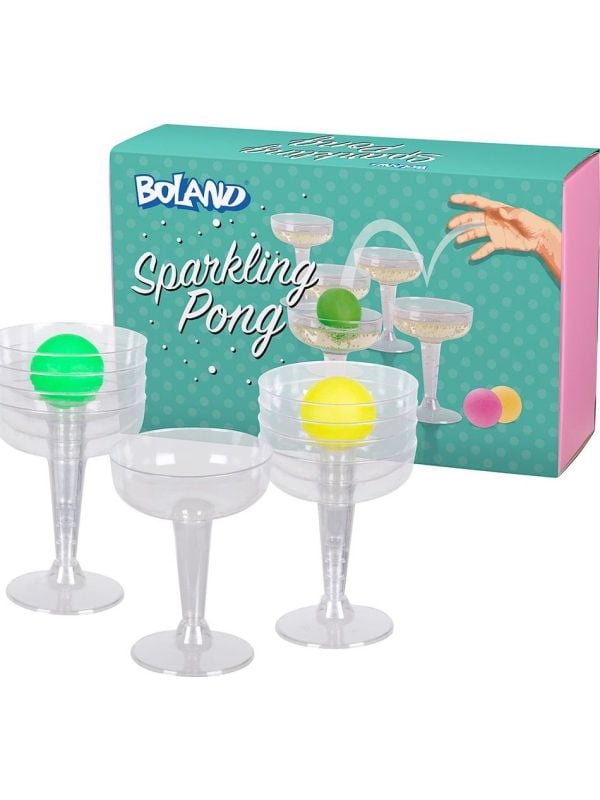 Bierpong spel met cocktailglazen