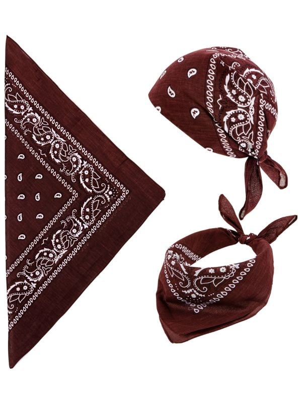 Biker bandana bruin