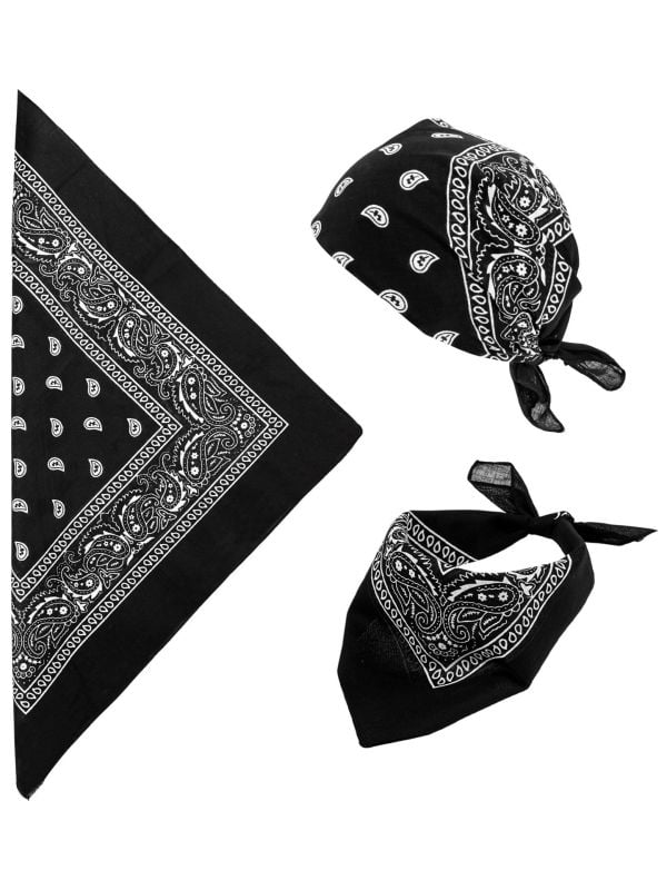 Biker bandana zwart