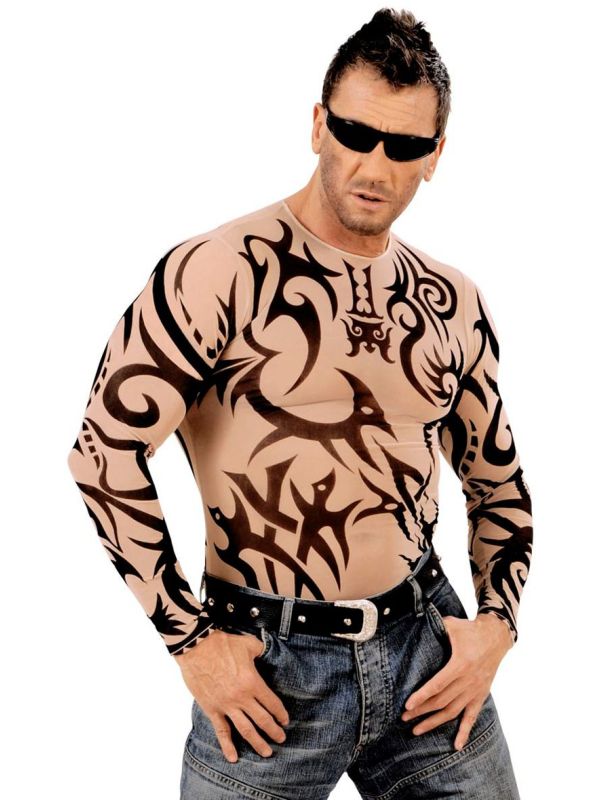 Biker tattoo shirt heren