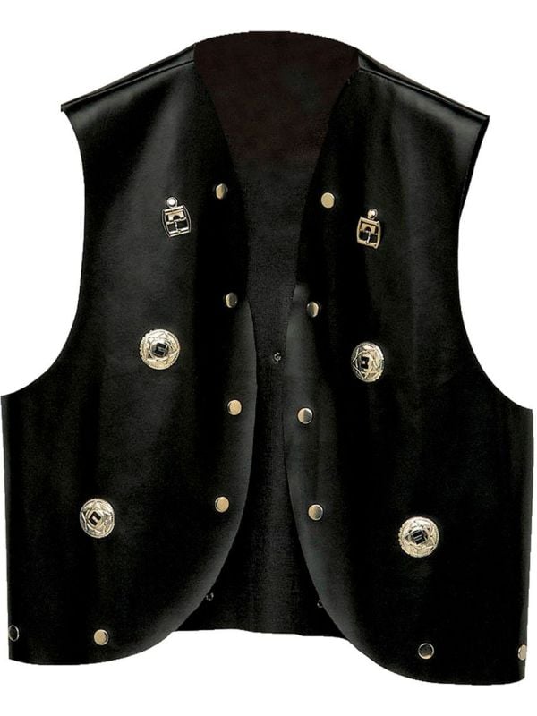 Biker vest zwart