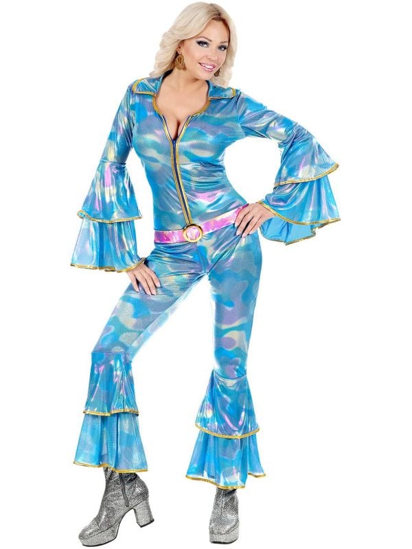 Blauw disco-outfit dames