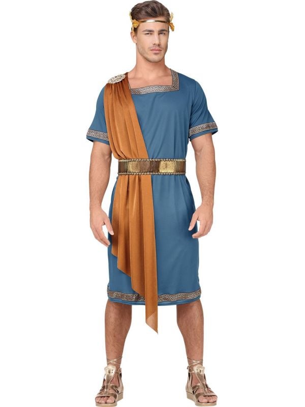 Blauw Romeinse keizer pak heren