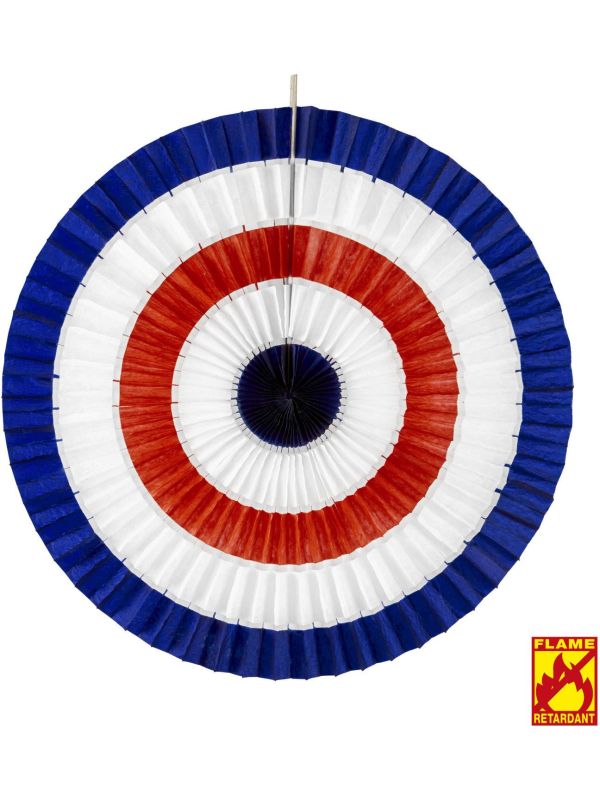 Blauw wit rood waaier
