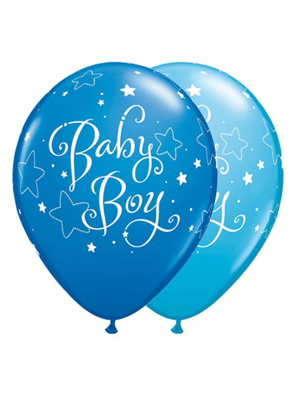 Blauwe baby boy ballonnen 25 stuks