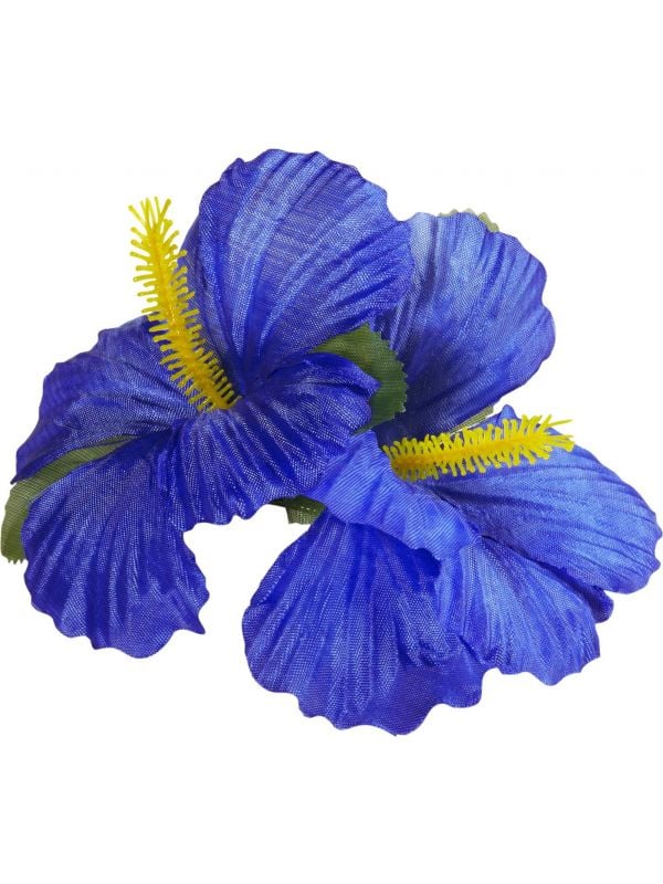 Blauwe bloemen haarspeld