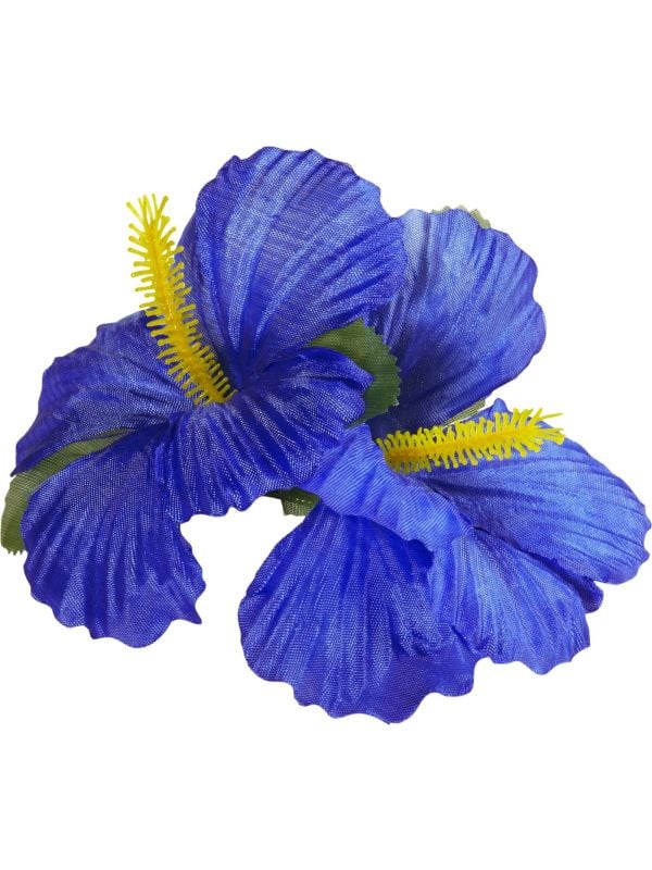 Blauwe bloemen haarspeld