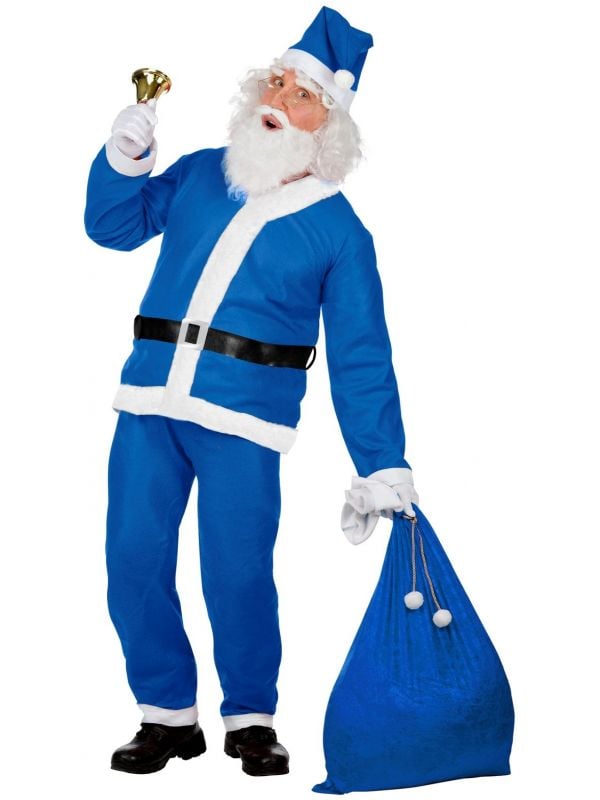 Blauwe kerstman outfit