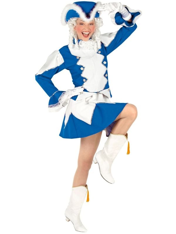 Blauwe majorette kleding