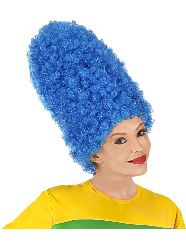 Blauwe Marge Simpson pruik