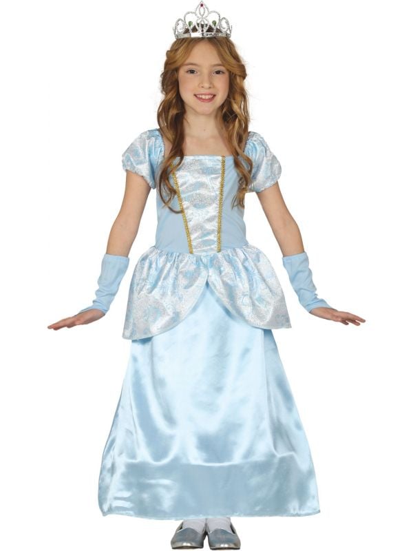 Blauwe prinsessen jurk meisje