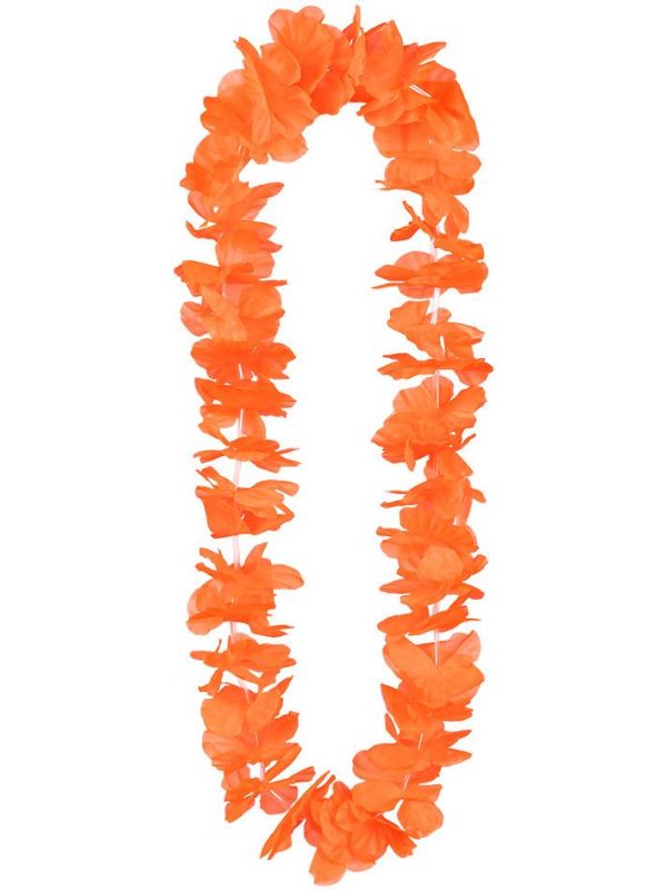Bloemen krans neon oranje ohana