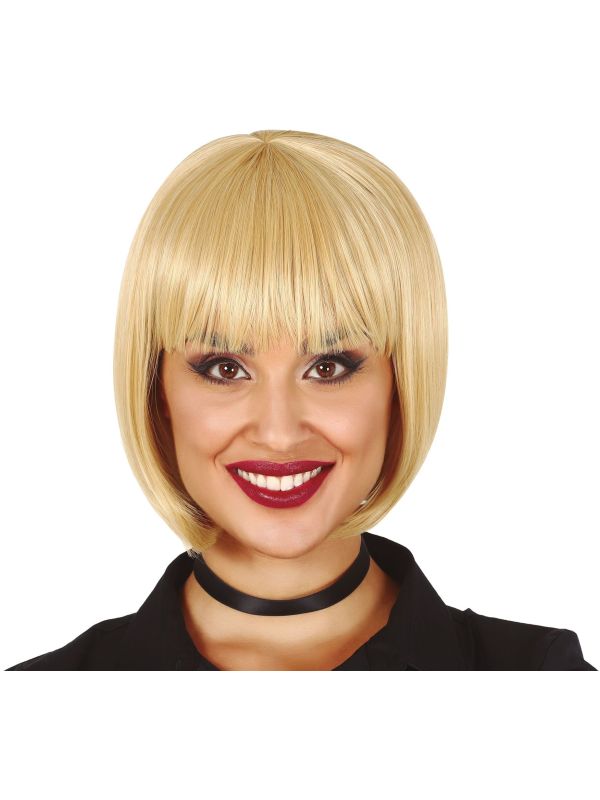 Blonde boblijn pruik main product photo