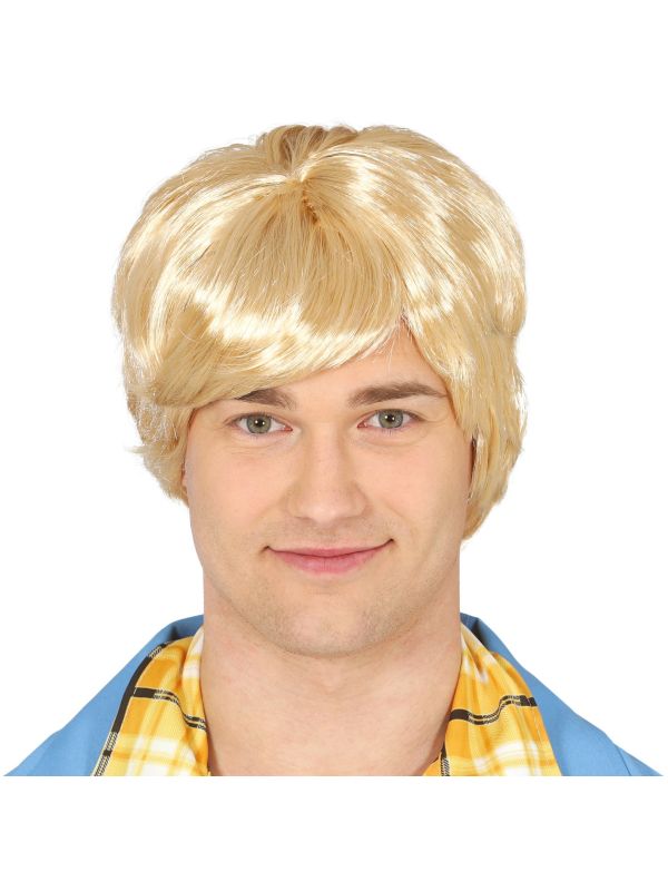 Blonde mannen pruik jaren 70 main product photo