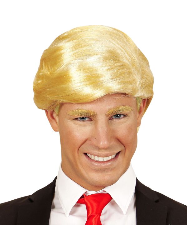 Blonde president pruik main product photo