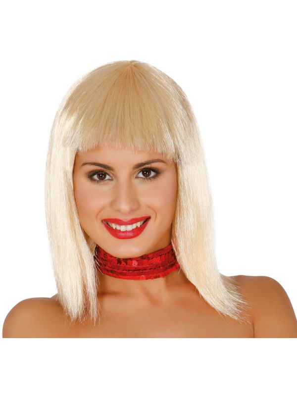 Blonde retro pruik main product photo
