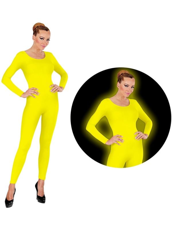 Bodysuit neon geel