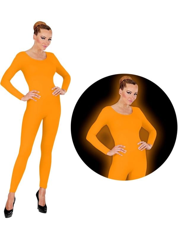 Bodysuit neon oranje