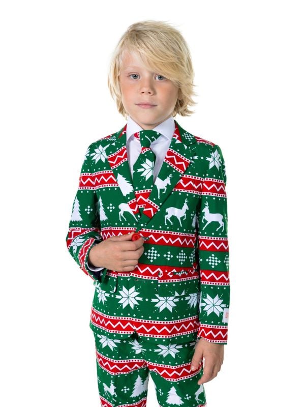 BOYS Festive Green suit Jongens Opposuits