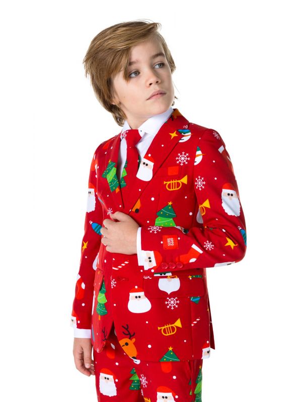 BOYS Festivity Red suit Jongens Opposuits