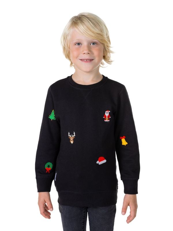 BOYS X-Mas Icons - Black Sweater Jongens Opposuits