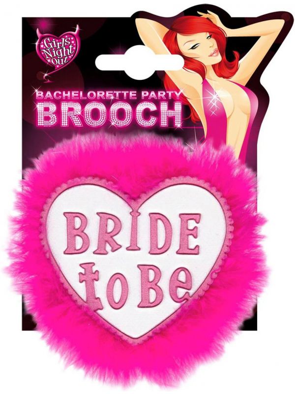 Bride-to-be broche wit