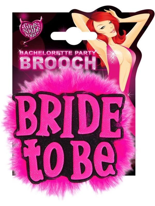 Bride-to-be broche zwart