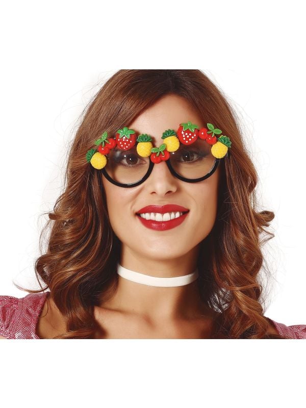 Bril met fruitstukken