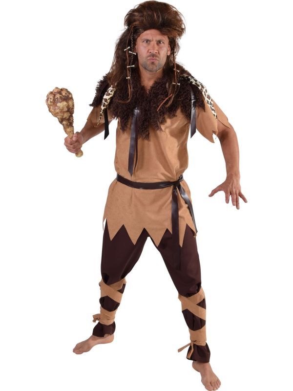 Bruin neanderthaler kostuum man main product photo