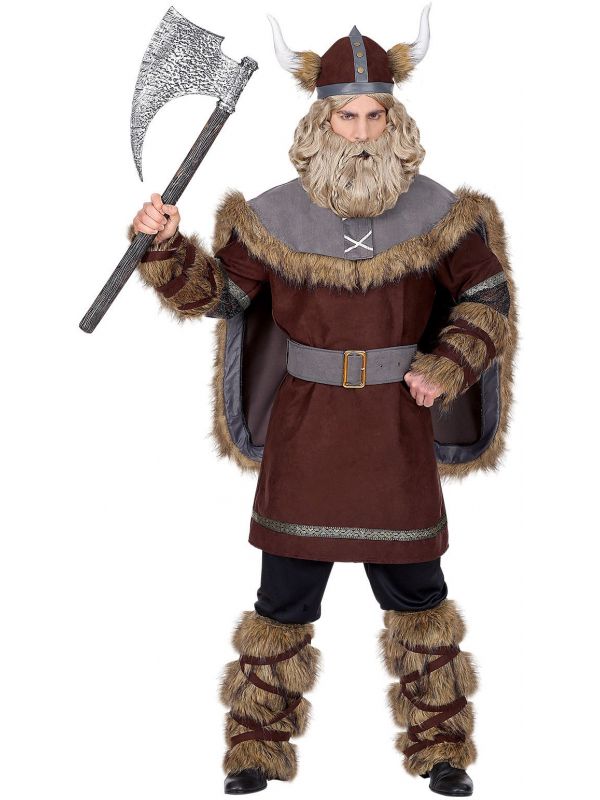 Bruin viking kostuum mannen