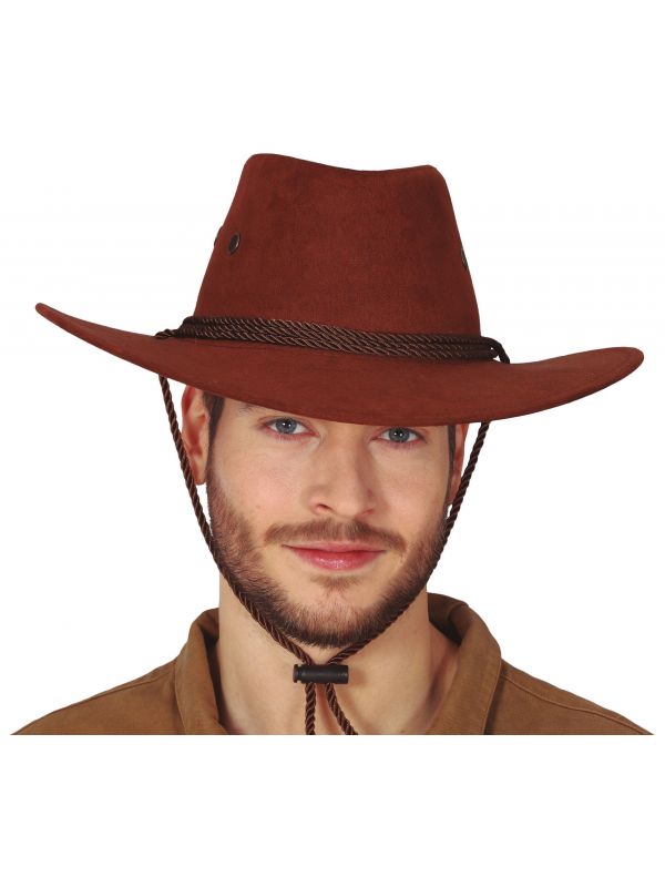Bruine country cowboy hoed