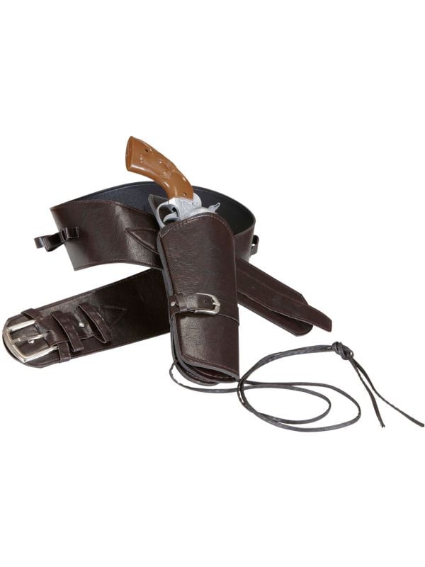 Bruine cowboy riem met holster main product photo