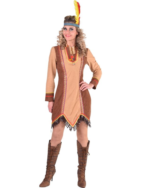 Bruine indianen jurk vrouwen main product photo