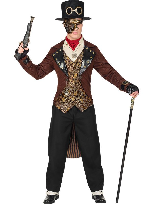 Bruine slipjas steampunk man